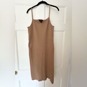 Banana Republic - camel color, lightweight knit sweater dress
